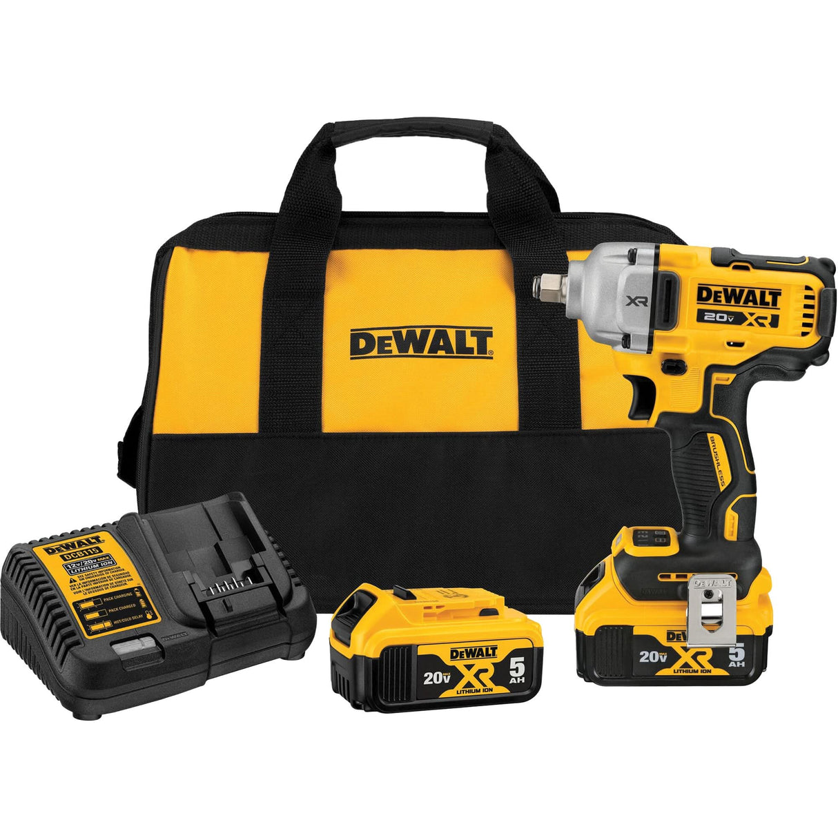 Max* Tool Connect™ Brushless Mid-Range Impact Wrench with Detent Pin Anvil Kit, 20 V, 1/2" Socket