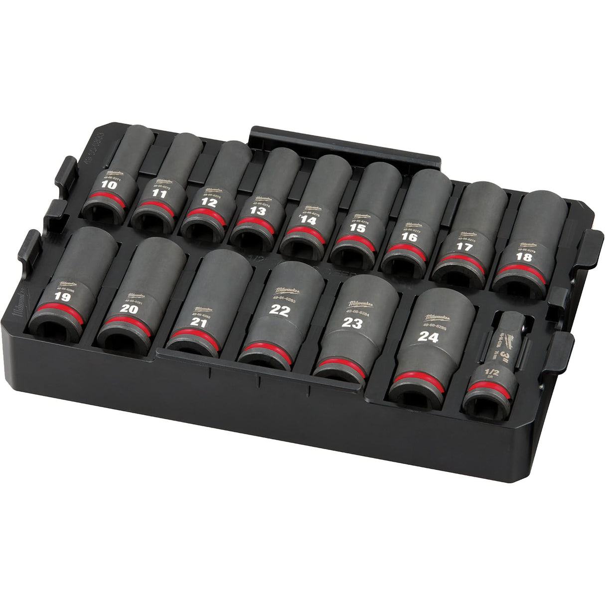 Shockwave Impact Duty™ Packout™ Socket Set, 16 Pcs, Impact, 1/2" Drive Size, Deep