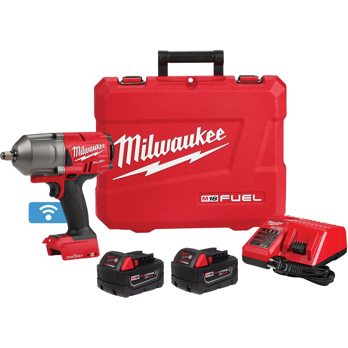 M18 Fuel™  with One-Key™ High Torque Impact Wrench Kit, 18 V, 1/2" Socket