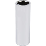 Chrome Socket, 9/16", 3/8" Drive, 6 Points, Deep