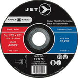 A60PX Power-Xtreme Cut-Off Wheel, 5" x 1/32", 7/8" Arbor, Type 1, 12200 RPM