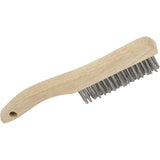 4SHSS Hand Scratch Brushes, Stainless Steel, 4 x 16 Wire Rows, 10" Long