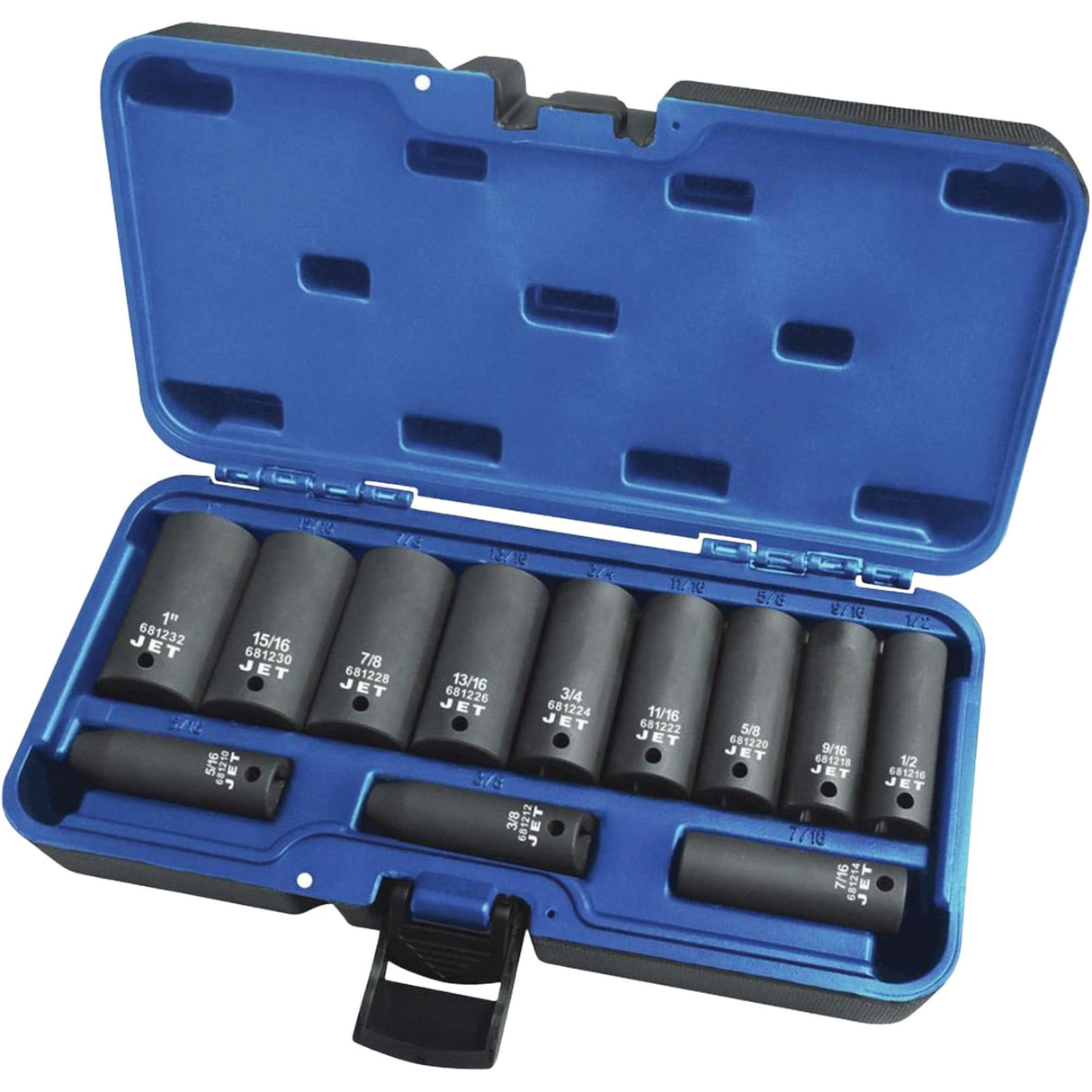 PS1238D Sockets - Sets, 12 Pcs, Impact, 3/8" Drive Size, Deep
