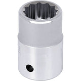 Chrome Socket, 19 mm, 3/4" Drive, 12 Points