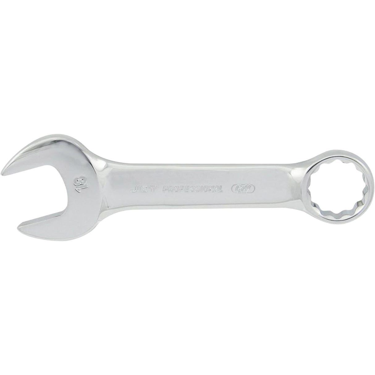 Stubby Combination Wrenches, 15 mm, Chrome Finish