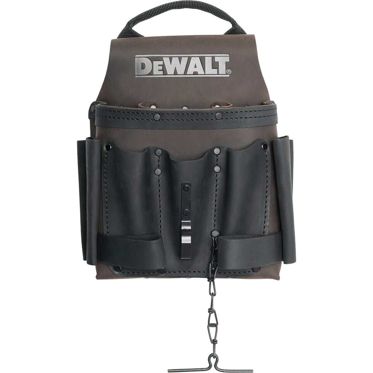 Electrician Tool Pouch, Multiple Tool Holder, Leather, 8 Pockets