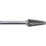 L4-DC JET-KUT Taper Shape Bur 9 (Radius End), 1/2" Dia.