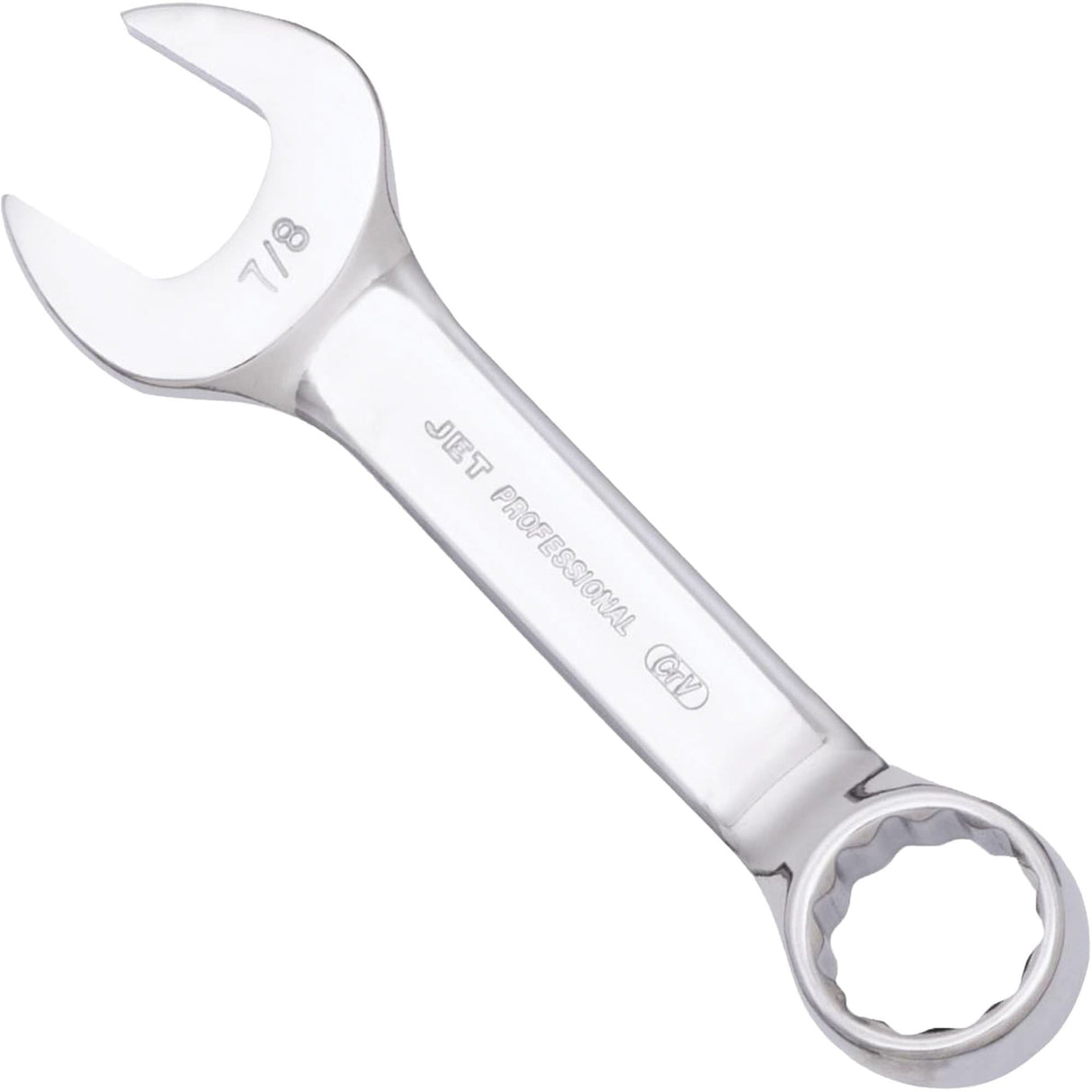 SAE Stubby Combination Wrench, 7/8", Polished Finish