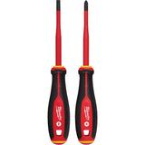 Insulated Slim Tip Screwdriver Set, 2 Pcs., Magnetic