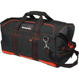 24" Pro Contractor's Gear Bag, Ballistic Polyester, Black/Red