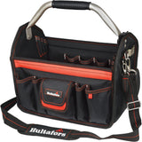 14" Open-Top Tool Carrier, Ballistic Polyester, Black/Red