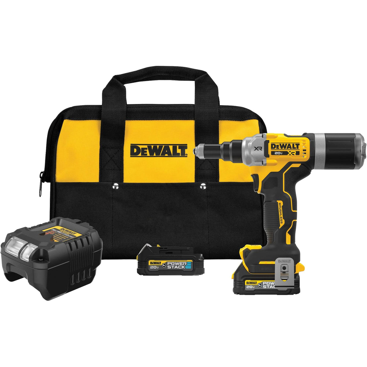 XR® Brushless Cordless 1/4" Rivet Tool Kit with POWERSTACK™