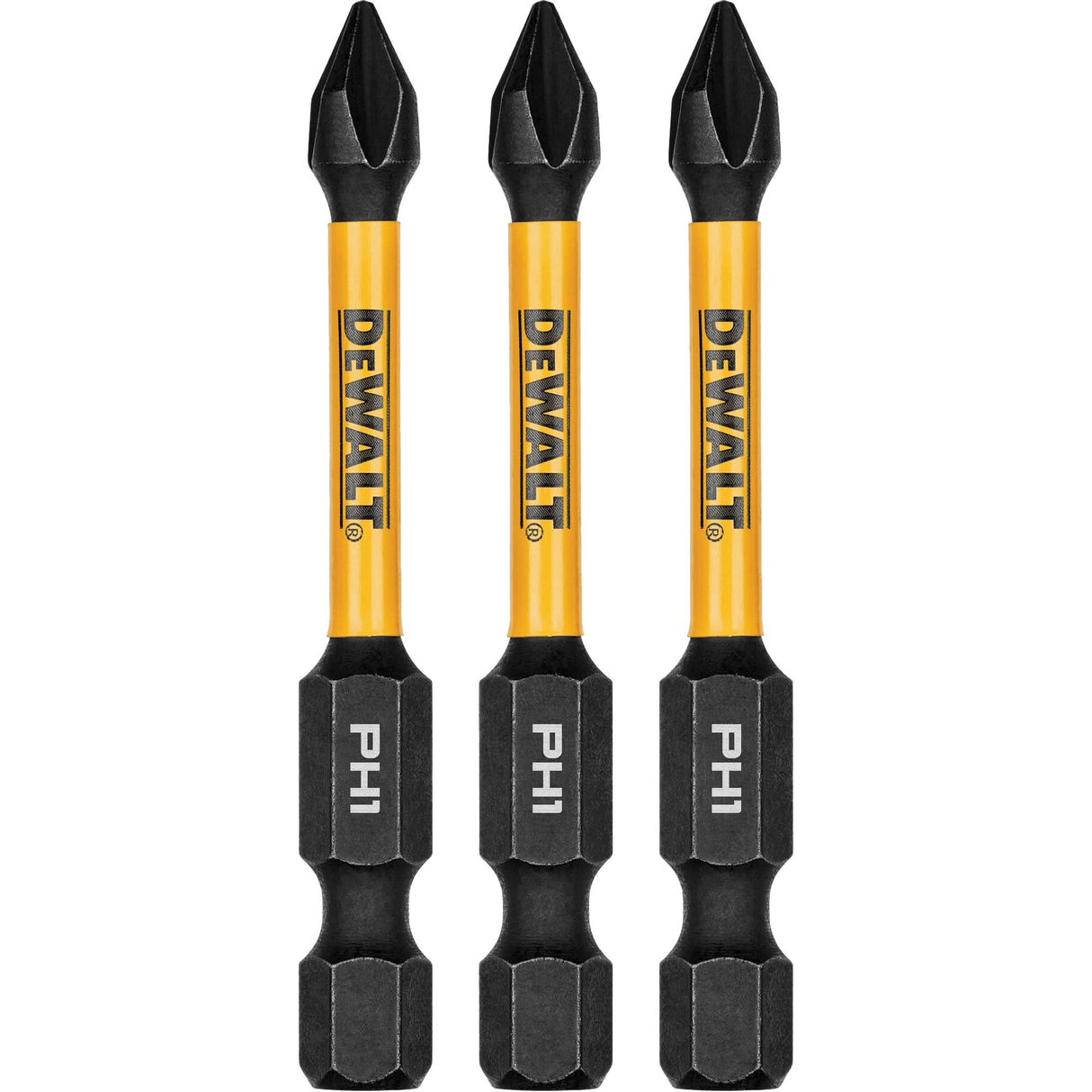 3-Piece FLEXTORQ® Impact Screwdriving Bits, Phillips, #1, 1/4" Drive