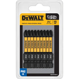 15-Piece FLEXTORQ® Impact Screwdriving Bits, Phillips, #2, 1/4" Drive