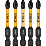 5-Piece FLEXTORQ® Impact Screwdriving Bits, Phillips, #2, 1/4" Drive