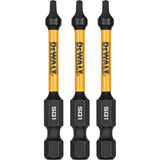 3-Piece FLEXTORQ® Impact Screwdriving Bits, Square, #1, 1/4" Drive