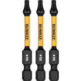 3-Piece FLEXTORQ® Impact Screwdriving Bits, Torx, T-15, 1/4" Drive