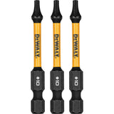3-Piece FLEXTORQ® Impact Screwdriving Bits, Torx, T-10, 1/4" Drive