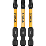 3-Piece FLEXTORQ® Impact Screwdriving Bits, Torx, T-25, 1/4" Drive