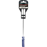 Blue Transparent Striped Slotted Screwdriver, 1/8" Tip, Round, Plastic Handle