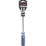 Blue Transparent Striped Slotted Screwdriver, 1/4" Tip, Round, Plastic Handle