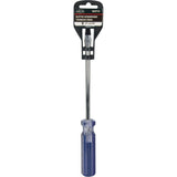 Blue Transparent Striped Slotted Screwdriver, 5/16" Tip, Round, Plastic Handle