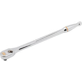 120XP™ Full Polish Chrome Extra Long Handle Teardrop Ratchet, 1/4" Drive, Ergonomic Handle