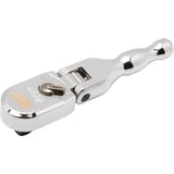 120XP™ Full Polish Chrome Stubby Flex Head Teardrop Ratchet