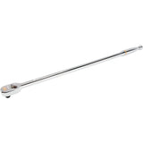 120XP™ Full Polish Chrome Extra Long Handle Teardrop Ratchet, 1/2" Drive, Ergonomic Handle