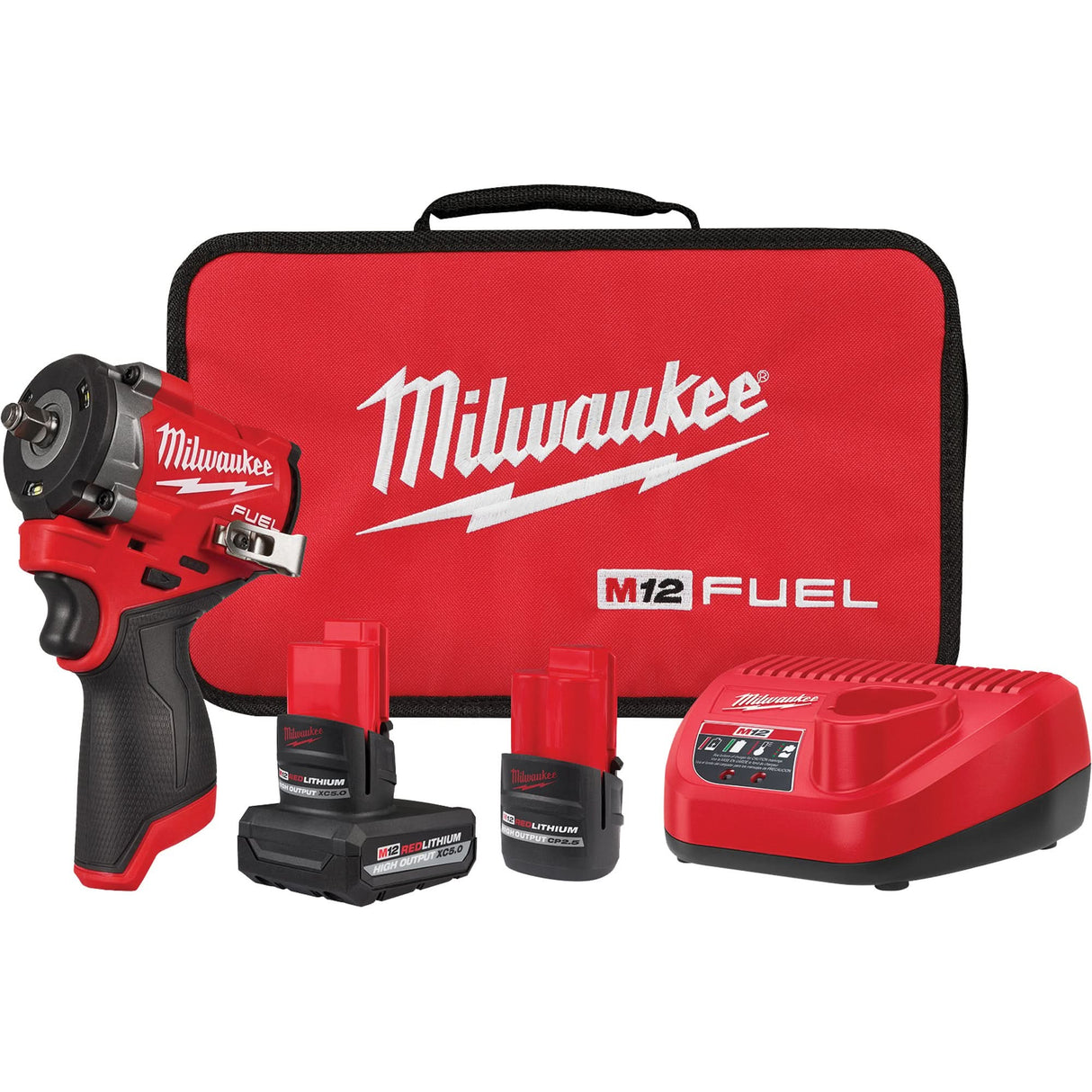 Fuel™ Stubby Impact Wrench Kit, 12 V, 3/8" Socket