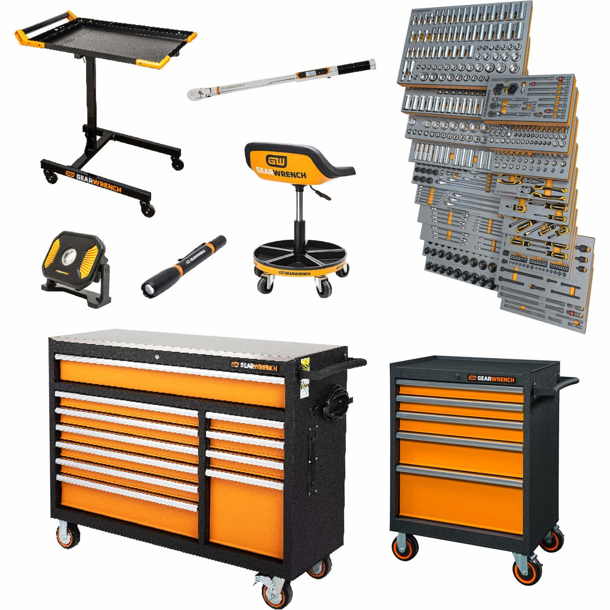 MEGAMOD Master Mechanics Tool Set in Premium Modular Foam Trays with Tool Storage, 1024 Pieces