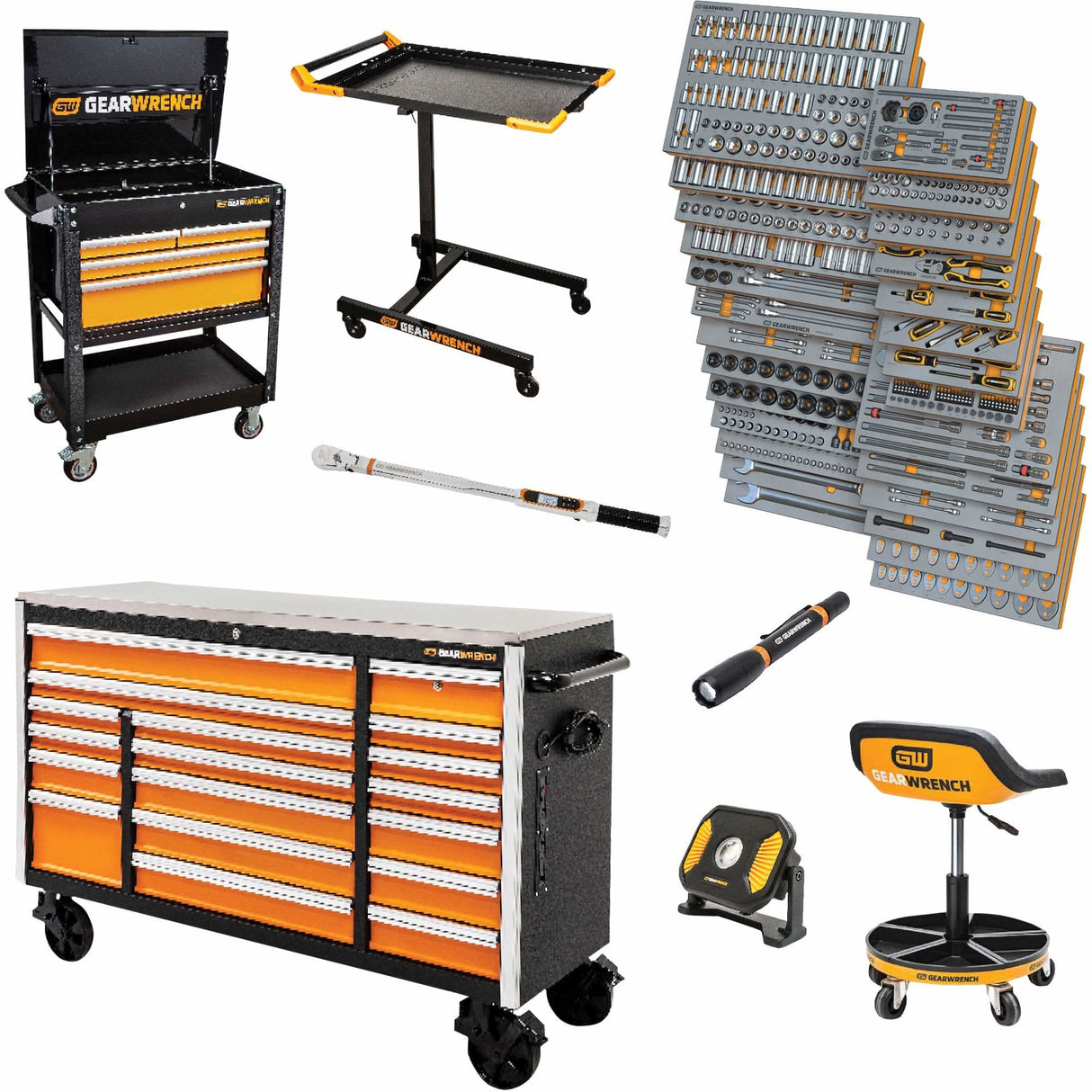 MEGAMOD Master Mechanics Tool Set in Premium Modular Foam Trays with Tool Storage, 1268 Pieces