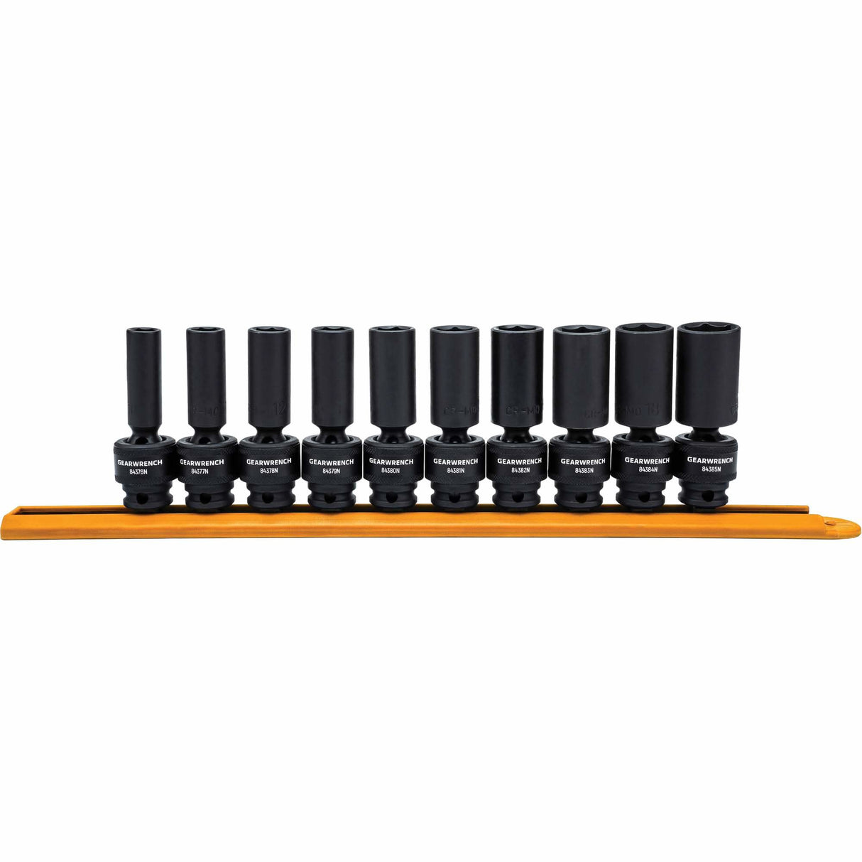 6-Point Universal Metric Socket Set, 10 Pcs, Impact, 3/8" Drive Size, Deep