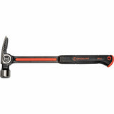 Milled-Face Framing Hammer, 28 oz., Solid Steel Handle, 16" L