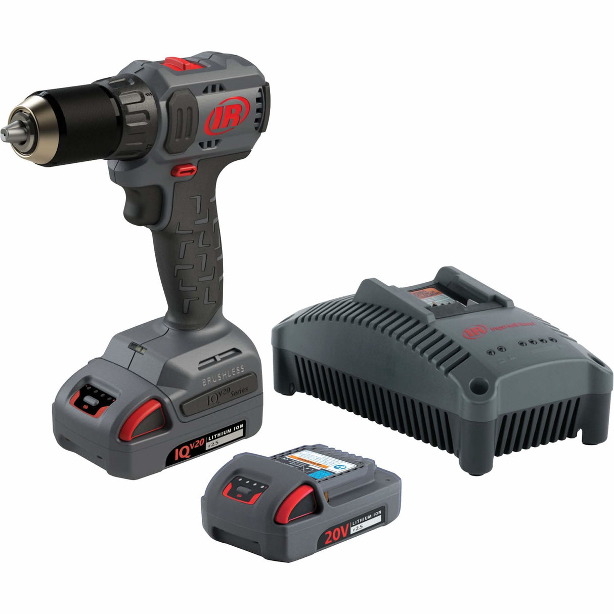 Cordless Compact Drill Driver Kit, Lithium-Ion, 20 V, 1/2" Chuck, 37 ft-lbs Torque