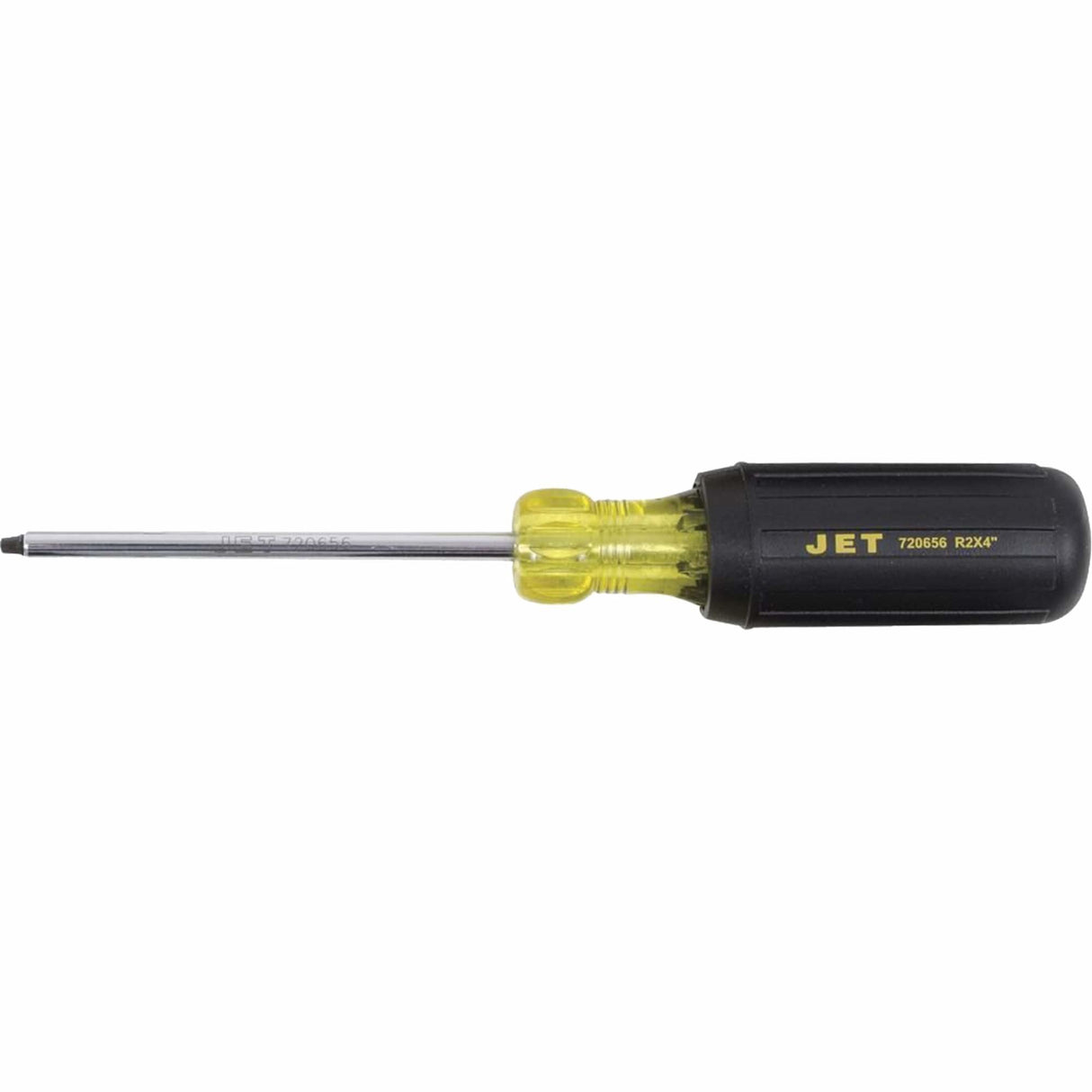 JKSR-2 Square Screwdriver, #2 Tip, Round, 4" L, Cushion Grip Handle