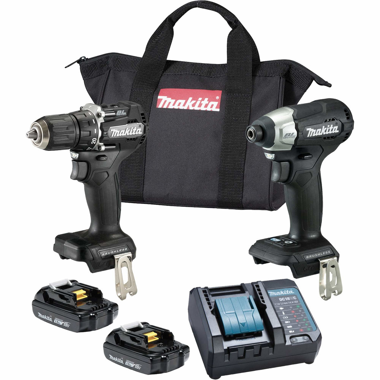 LXT Brushless Sub-Compact 2-Tool Combo Kit, Lithium-Ion, 18 V
