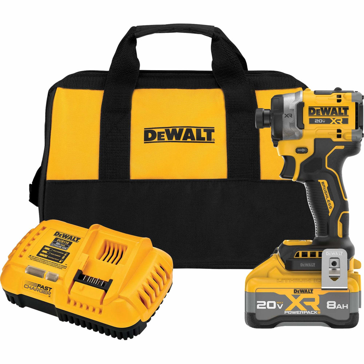 MAX* XR® Brushless Cordless 3-Speed High Torque Impact Driver Kit with XR POWERPACK™, 20 V, 1/4" Socket