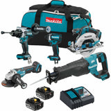 18V LXT Brushless 5 Tool Combo Kit, Lithium-Ion, 18 V