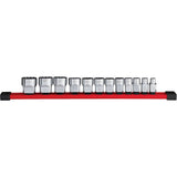 12-Point SAE Socket Set, 12 Pcs, 3/8" Drive Size