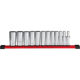 12-Point Deep Well SAE Socket Set, 12 Pcs, 3/8" Drive Size, Deep
