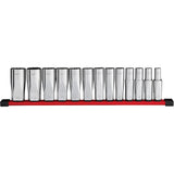 12-Point Deep Well SAE Socket Set, 13 Pcs, 1/2" Drive Size, Deep