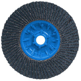 POWERBLEND TRM QC Flap Disc, 5" x 5/8"-11, Type 27, Z40 Grit, Zirconia Alumina