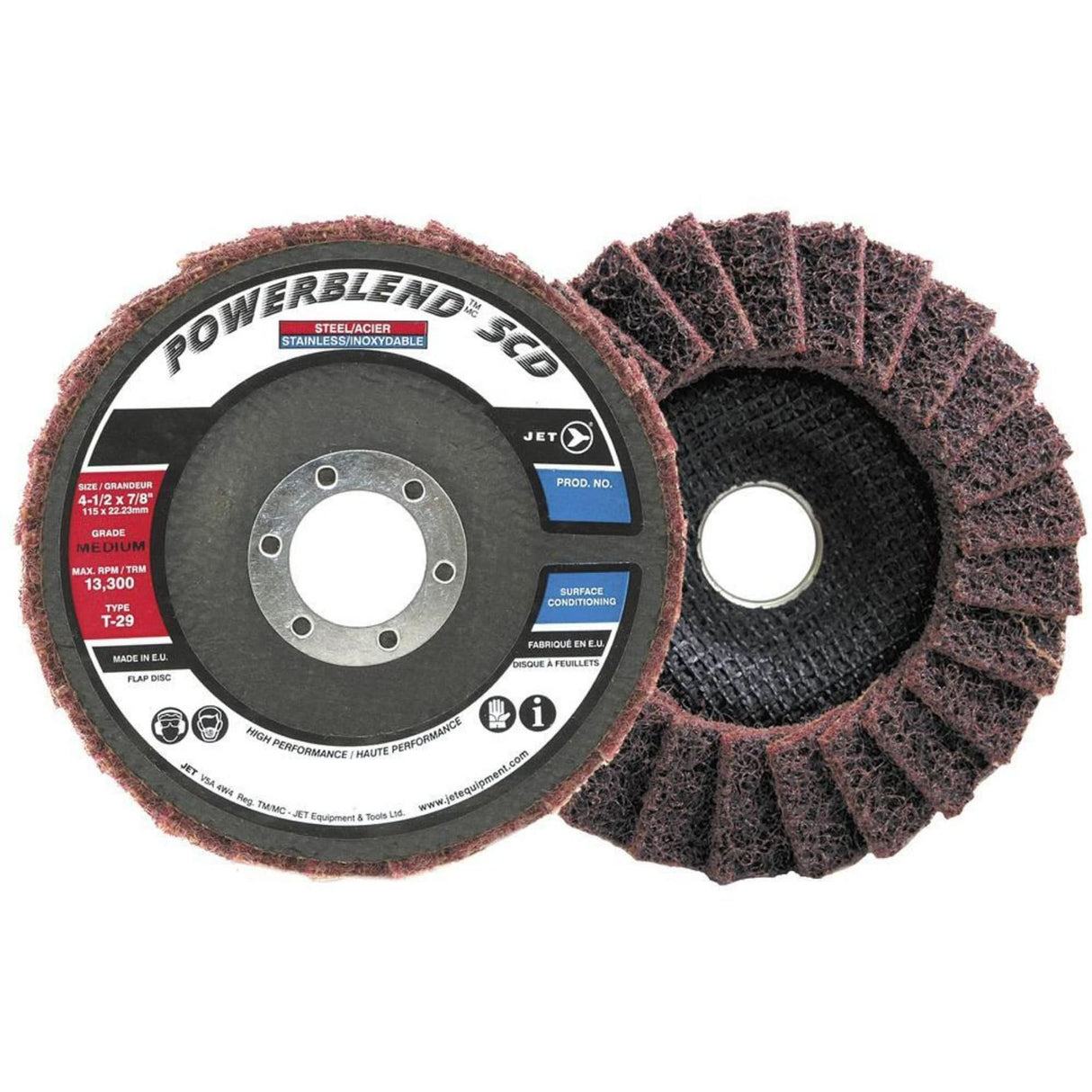 POWERBLEND SCD Surface Conditioning Flap Disc, 5" x 7/8", Type 29, Coarse Grit
