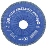 POWERBLEND TRM Trimmable Flap Disc, 4-1/2" x 7/8", Type 29, Z60 Grit, Zirconia Alumina