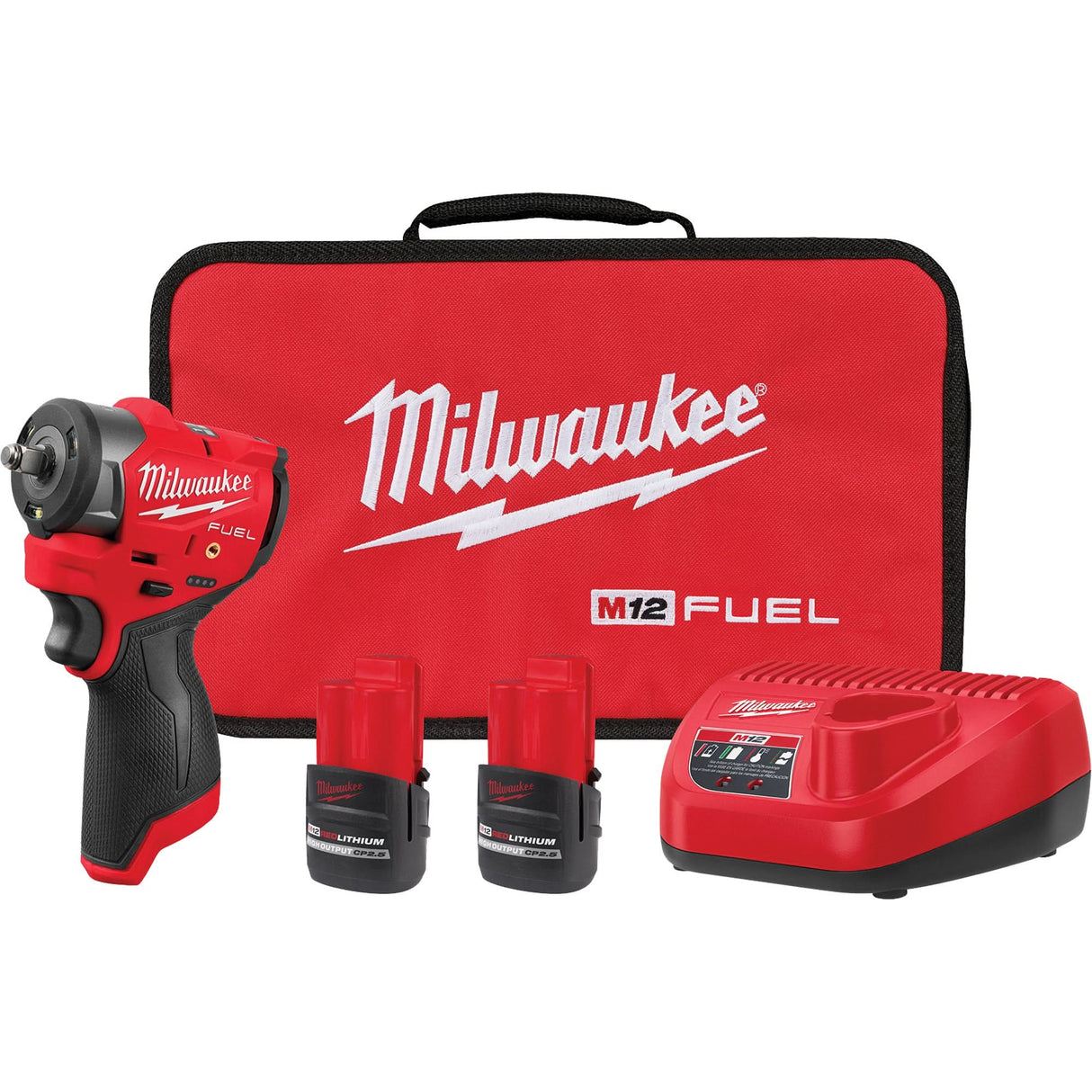 M12 FUEL™ Subcompact Impact Wrench with Friction Ring Kit, 12 V, 3/8" Socket