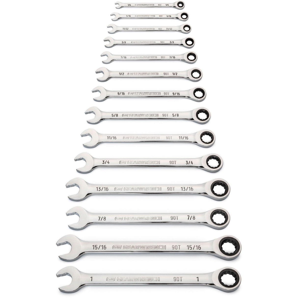 90-Tooth 12 Point SAE Wrench Set