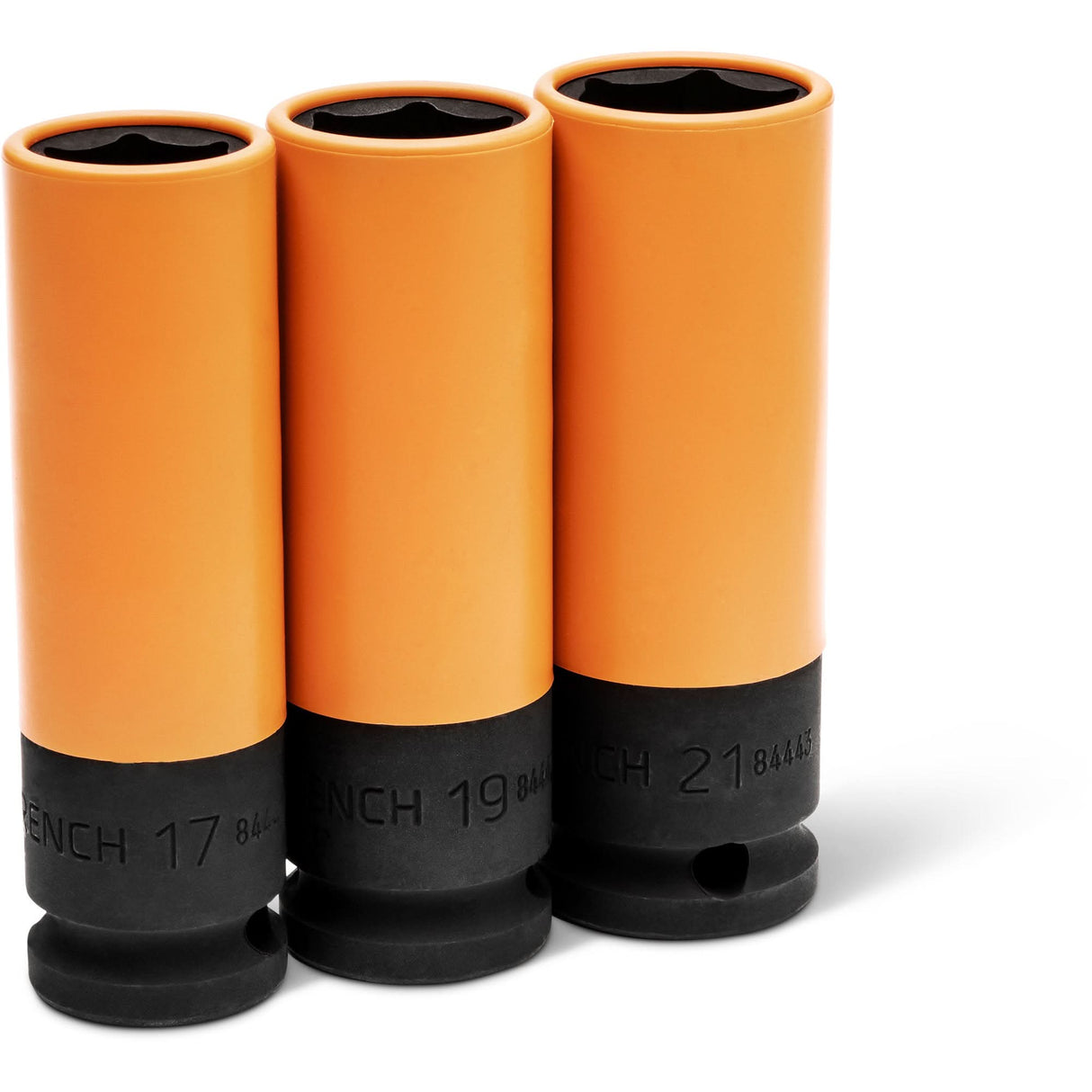 Metric High-Strength Wheel Protector Socket Set, 3 Pcs, Impact, 1/2" Drive Size, Deep