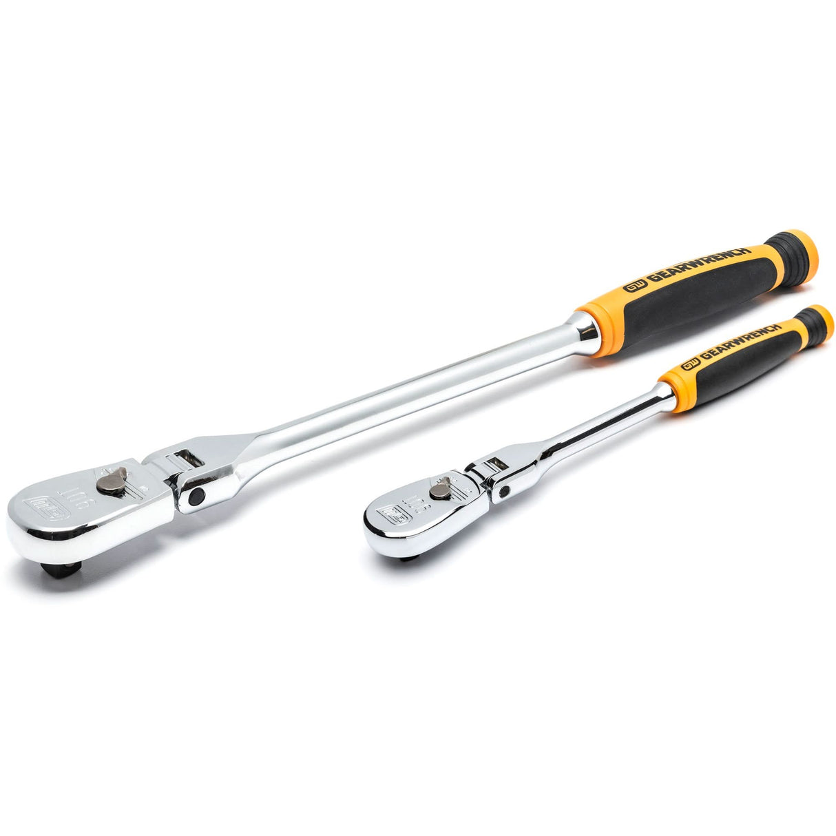 1/4" & 3/8" Drive 90-Tooth Dual Material Teardrop Ratchet Set