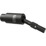 Impact Flip Socket Swivel Adapter, 1/4" Drive Size, 1/4" Male Size, Ball, 2-7/10" L